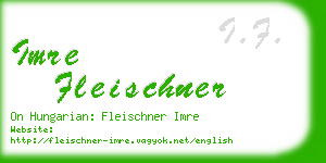 imre fleischner business card